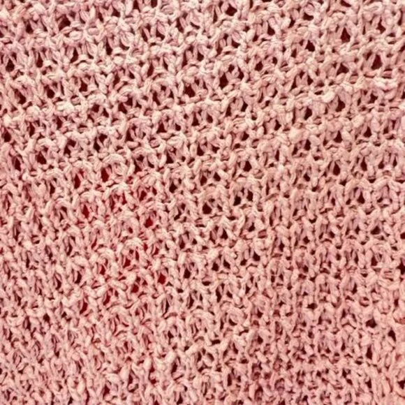 SweaterLand Pink Knitted Sweater M/L crew neck soft texture - Picture 4 of 7
